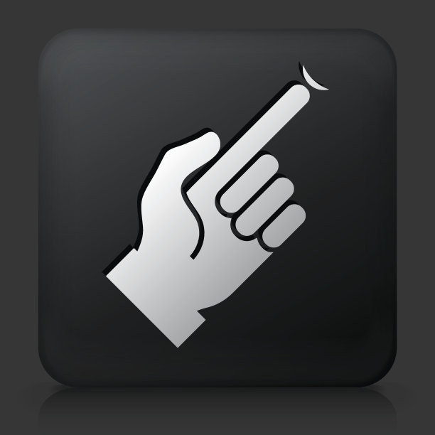 黑色方形按钮，手持隐形眼镜图片下载