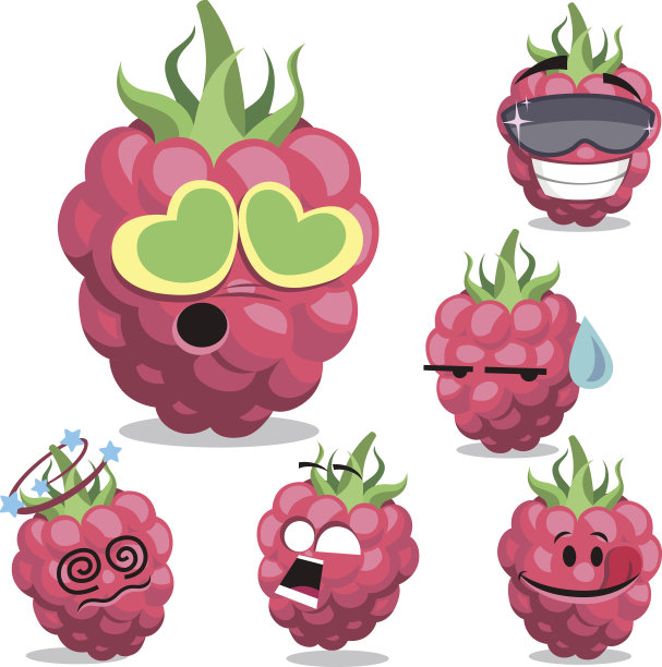 树莓卡通套装A图片下载