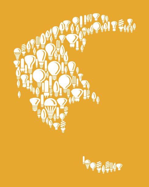 希腊矢量灯泡图案背景图片下载