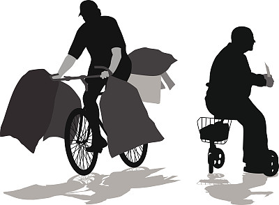 生活在贫困中的年轻人和老年人图片下载