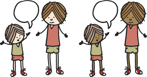 男孩和爸爸说话图片下载