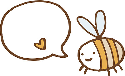 蜜蜂带着气泡说话，少了爱心图片下载