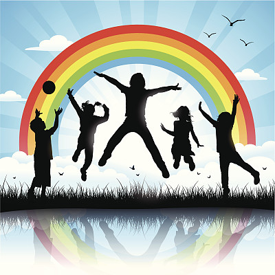 快乐的孩子们跳图片下载