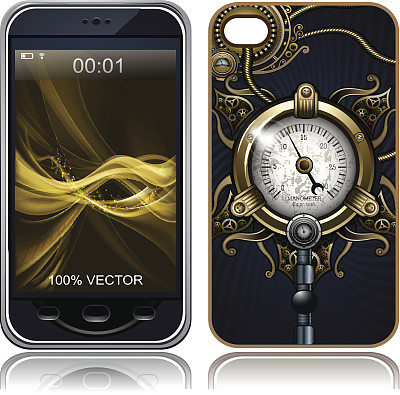 蒸汽朋克手机封面贴纸图片下载