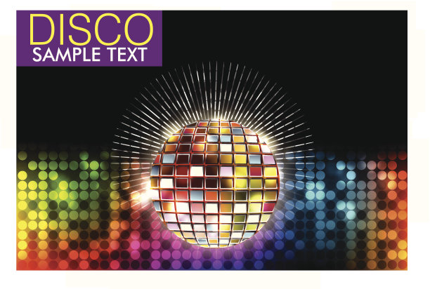 抽象花哨的背景迪斯科球图片下载