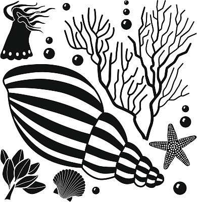 海洋生物设计元素图片下载