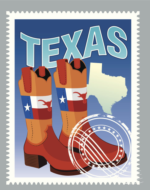德克萨斯州的邮票图片下载