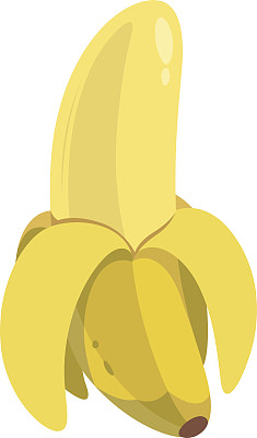 香蕉去皮卡通图片下载