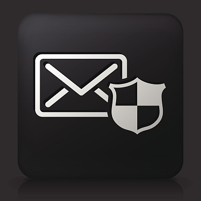 带有字母和盾牌图标的黑色方形按钮图片下载