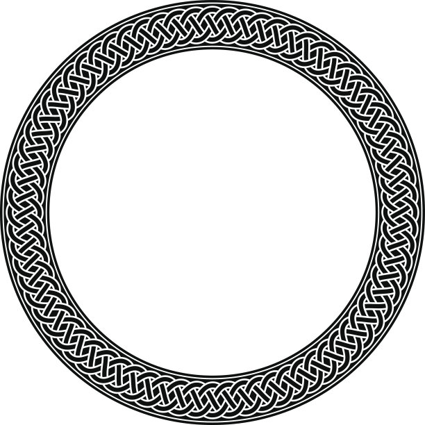 凯尔特戒指与无尽的结在黑色和白色图片下载