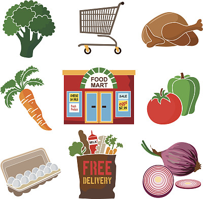 食品集市设计元素图片下载
