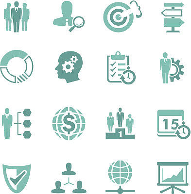 绿松石商业图标集图片下载