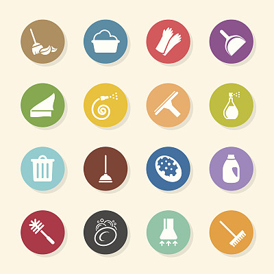 清洁图标-颜色圈系列图片下载