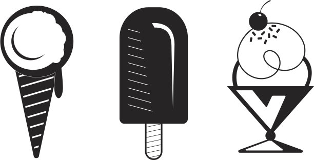 矢量插图的冰淇淋处理使用简单的几何形状图片下载
