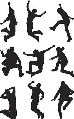 多幅男人跳跃的画面图片下载