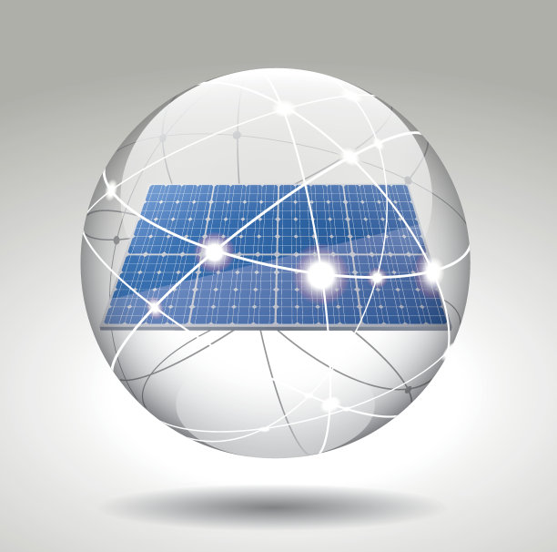 网络空间中的太阳能电池板图片下载