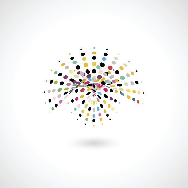 抽象彩色圆点形状图片下载