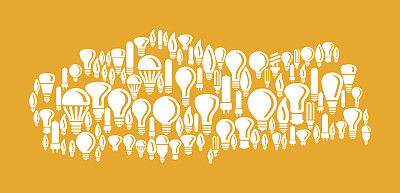 土耳其在矢量灯泡图案背景图片下载