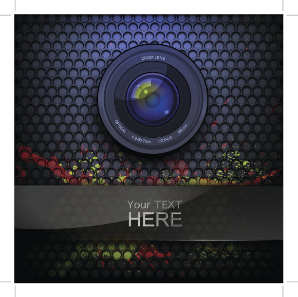 金属背景玻璃和相机镜头图片下载