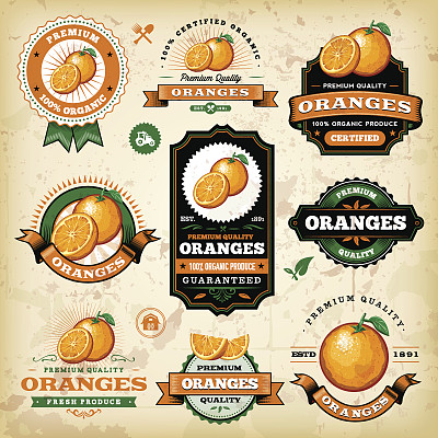 的橙子标签图片下载