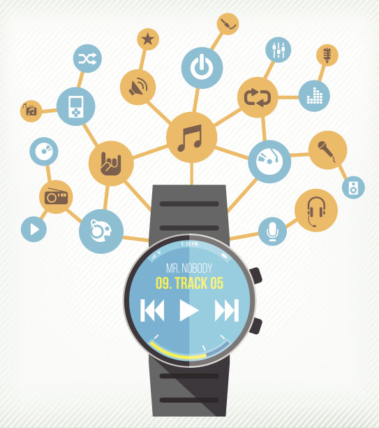 智能音乐手表图片下载