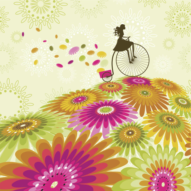 春天骑自行车图片下载