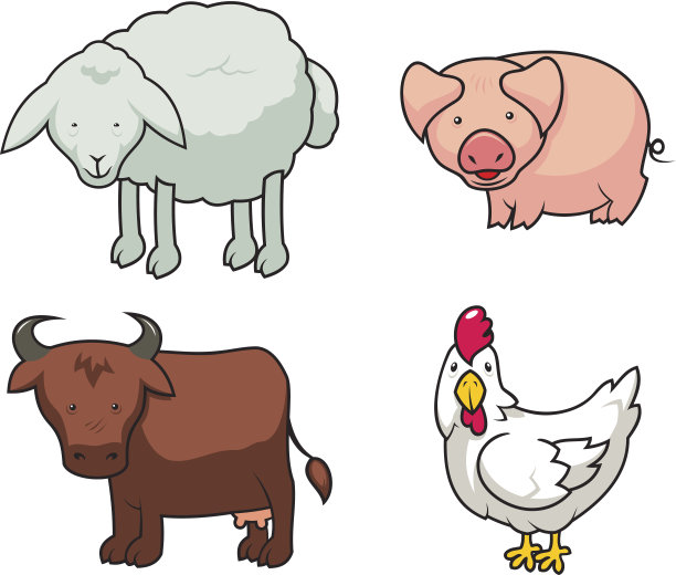 滑稽农场动物集图片下载