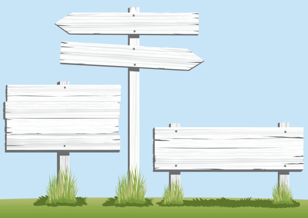 白色木制的迹象素材图片