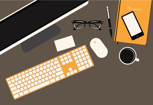 的办公桌上图片下载