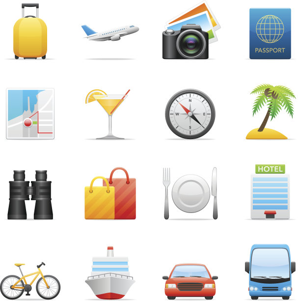 彩色图标-旅游图片下载