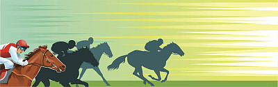 赛马旗帜与复制空间-赛马图片下载