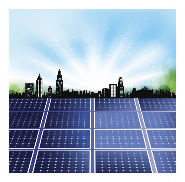 城市里有太阳能电池板图片下载