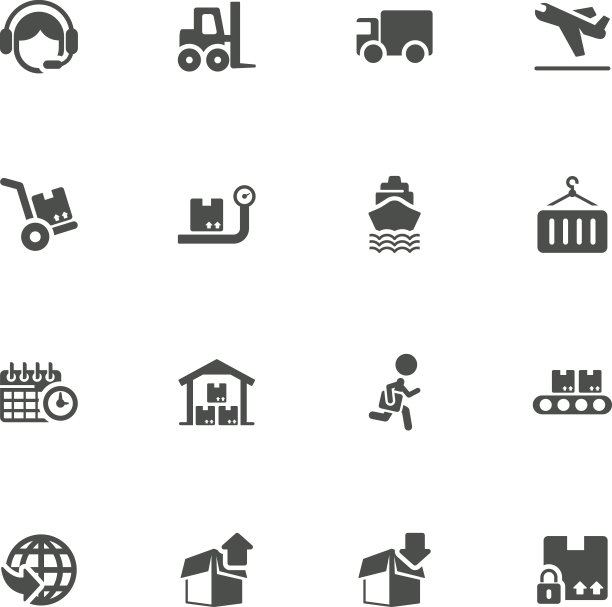 航运和物流图标图片下载