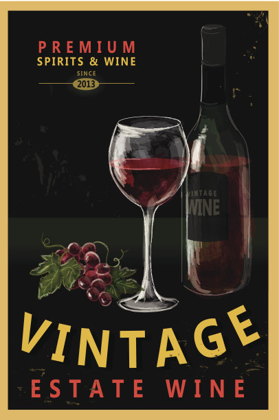 Vintage Wine海报设计图片下载
