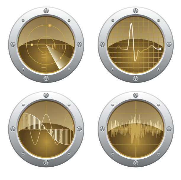 雷达和示波器监视器图片下载