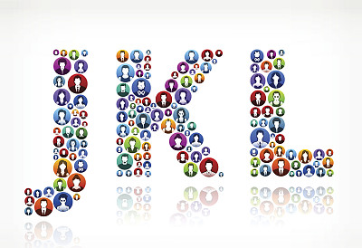 JKL人面对社区和交流模式。图片下载