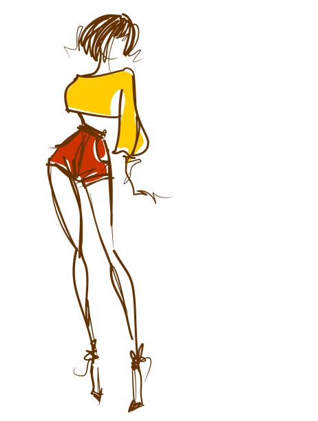 矢量背景与美丽的年轻女子图片下载