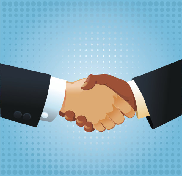 商业握手-混合种族图片下载