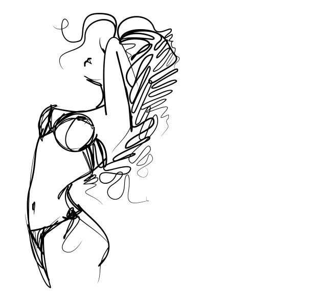 矢量背景与美丽的年轻女子图片下载