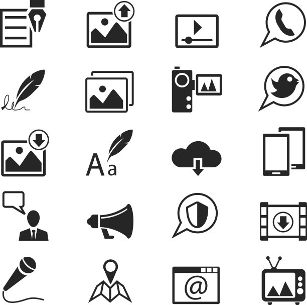 社交媒体图标图片下载