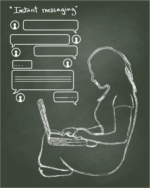 即时通讯粉笔学生图片下载