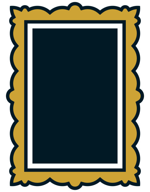 矢量复古框架孤立在白色背景图片下载