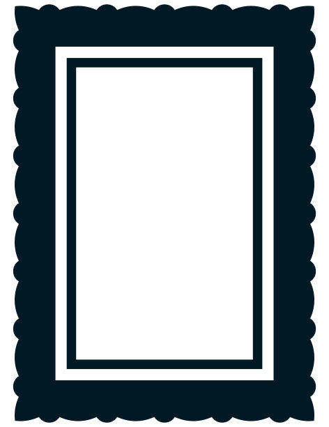 矢量简单复古相框孤立图片下载