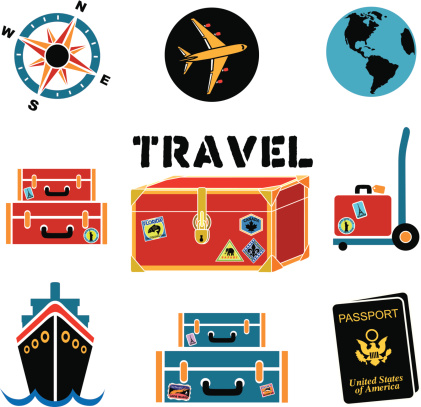 彩色旅游图标图片下载