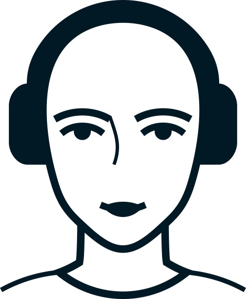 矢量头耳机隔离在白色背景图片下载