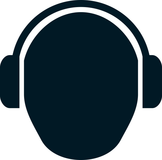 矢量头耳机隔离在白色背景图片下载