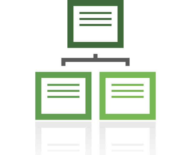 在白色背景上的流程图图标。图片下载