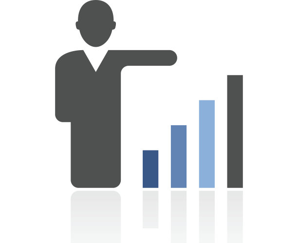 白色背景上的商人图标。图片下载