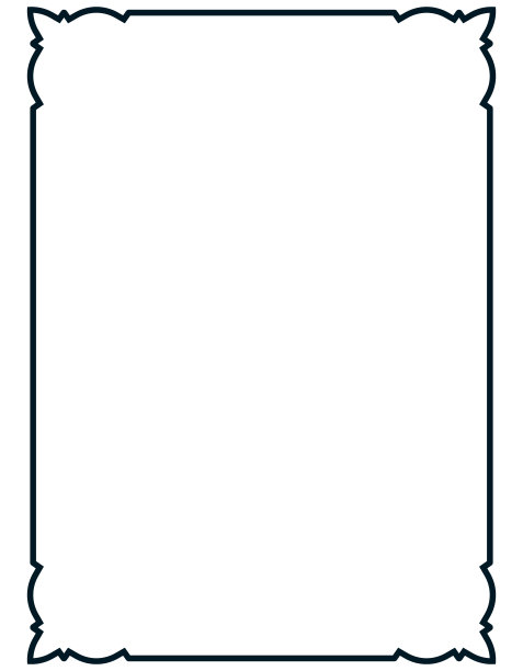 矢量简单复古相框孤立图片下载