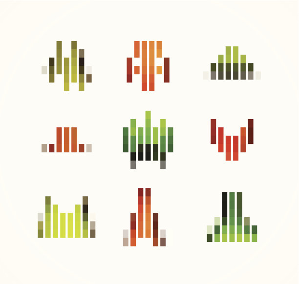抽象的彩色格子风格标志为设计图片下载